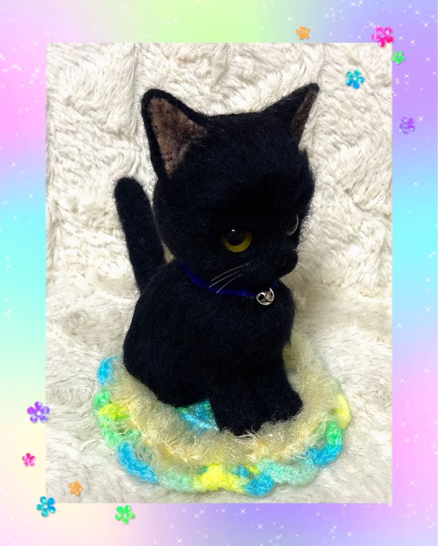 羊毛フェルト。猫。オーダーNo.35