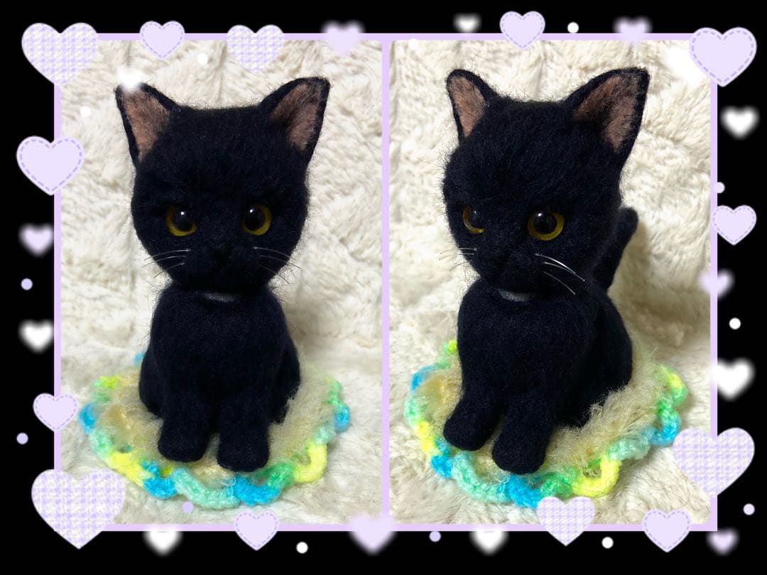 羊毛フェルト。猫。オーダーNo.35