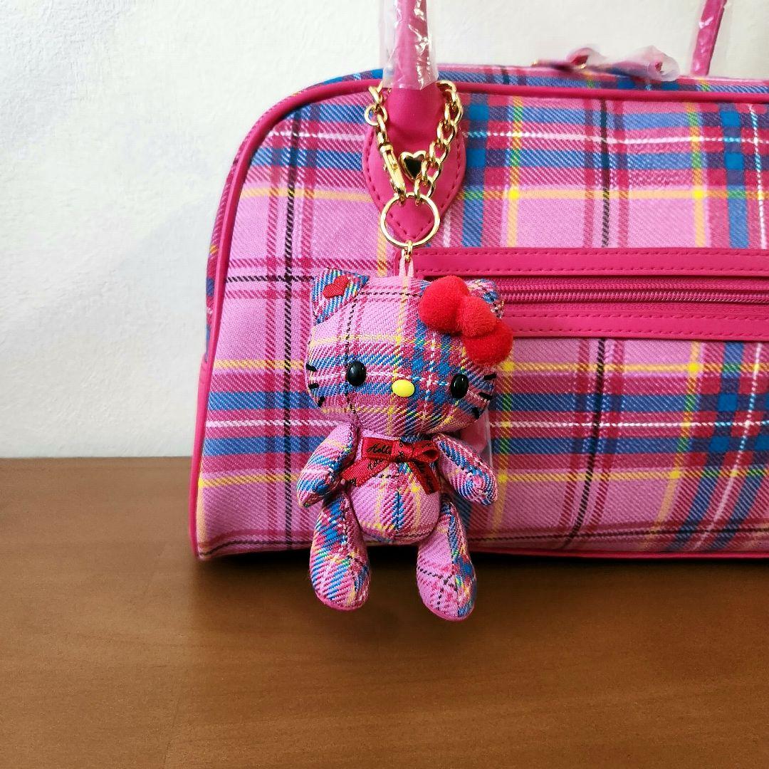 キティ　バッグ　ミニボストン　ロキャロン　マスコット付き　新品　超美品　激レア