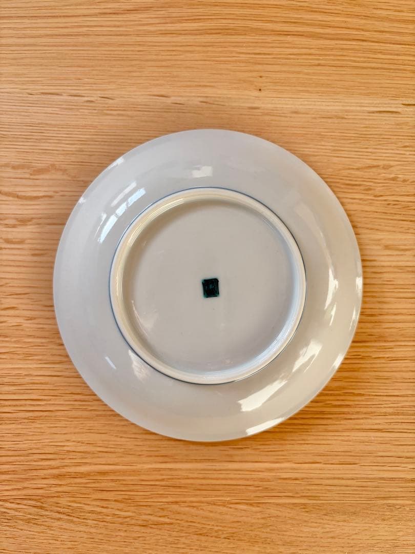 【新品未使用】九谷焼　青郊窯　金彩草花絵変り　5号　中皿　5枚入り　花柄　箱あり