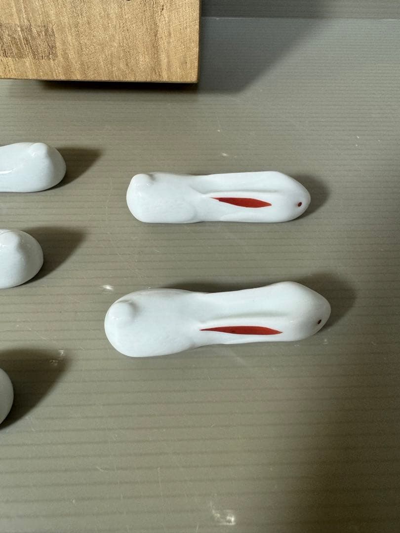 2390 宮内庁御用達 辻常陸　干支卯　箸置　5客　未使用