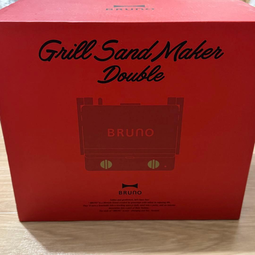 未使用 BRUNO ブルーノ グリルサンドメーカー ダブル レッド BOE084