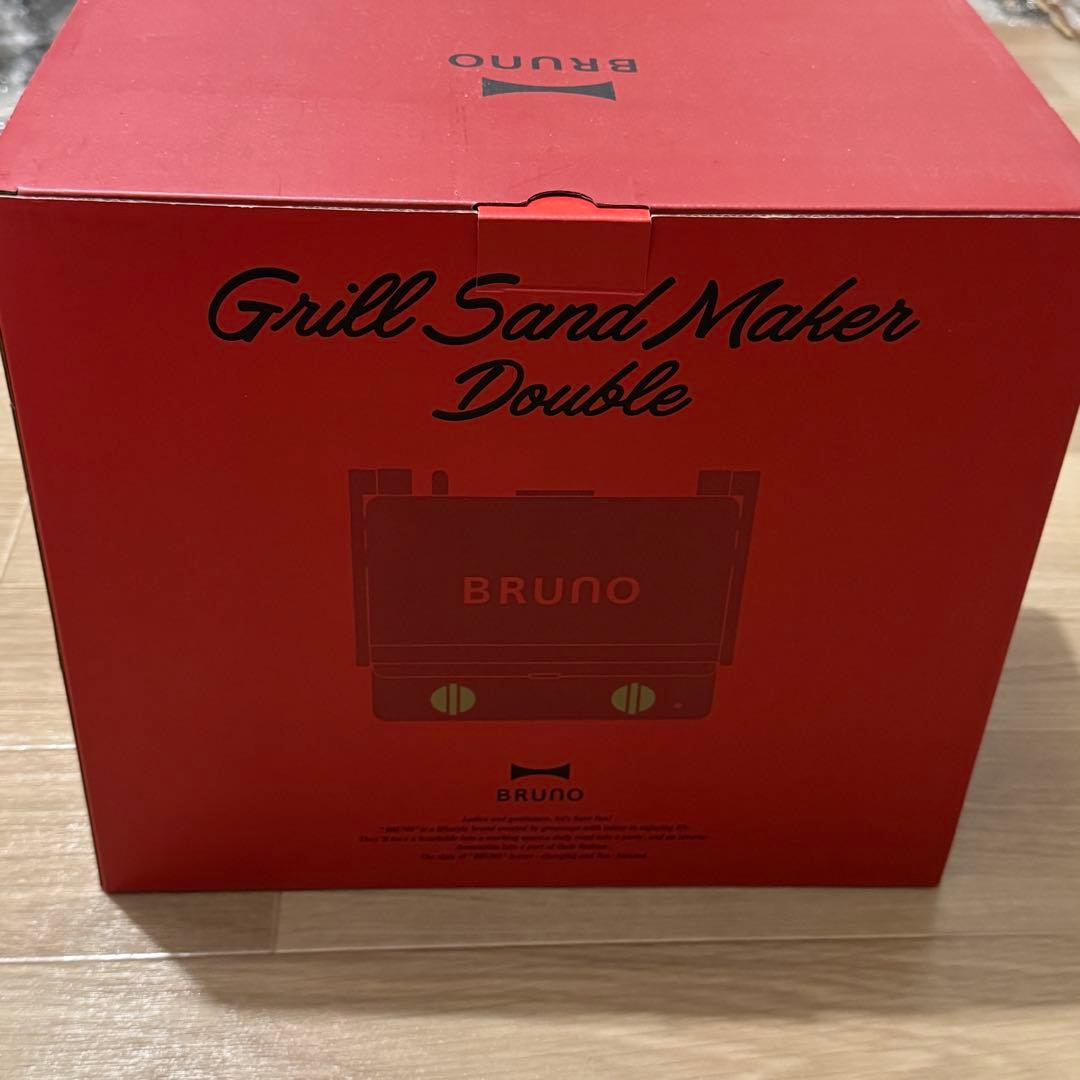 未使用 BRUNO ブルーノ グリルサンドメーカー ダブル レッド BOE084