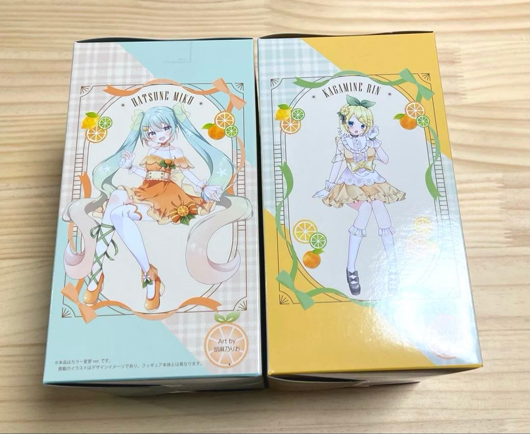 新品　2個　初音ミク　ラストゲット賞　B賞　鏡音リン　フィギュア　フリューくじ