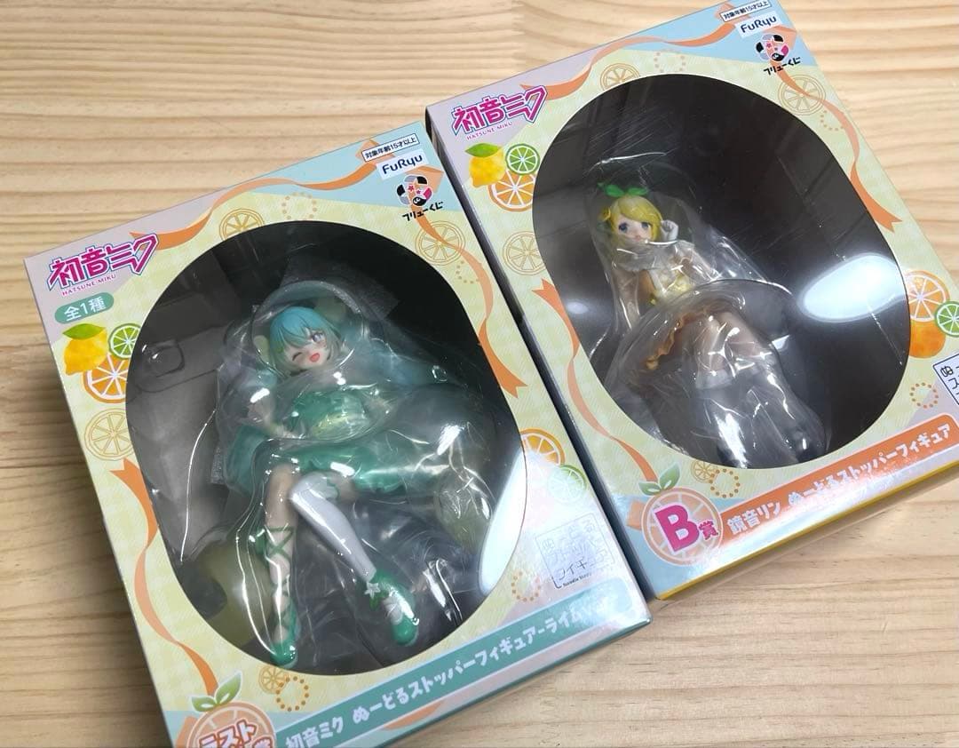 新品　2個　初音ミク　ラストゲット賞　B賞　鏡音リン　フィギュア　フリューくじ