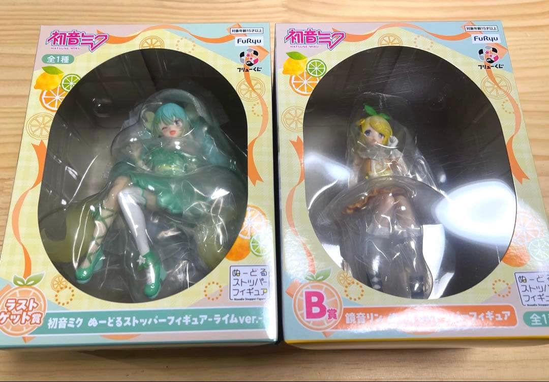 新品　2個　初音ミク　ラストゲット賞　B賞　鏡音リン　フィギュア　フリューくじ