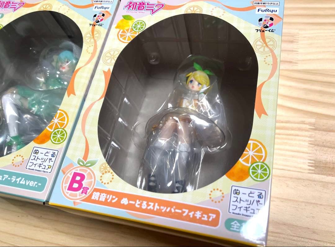 新品　2個　初音ミク　ラストゲット賞　B賞　鏡音リン　フィギュア　フリューくじ