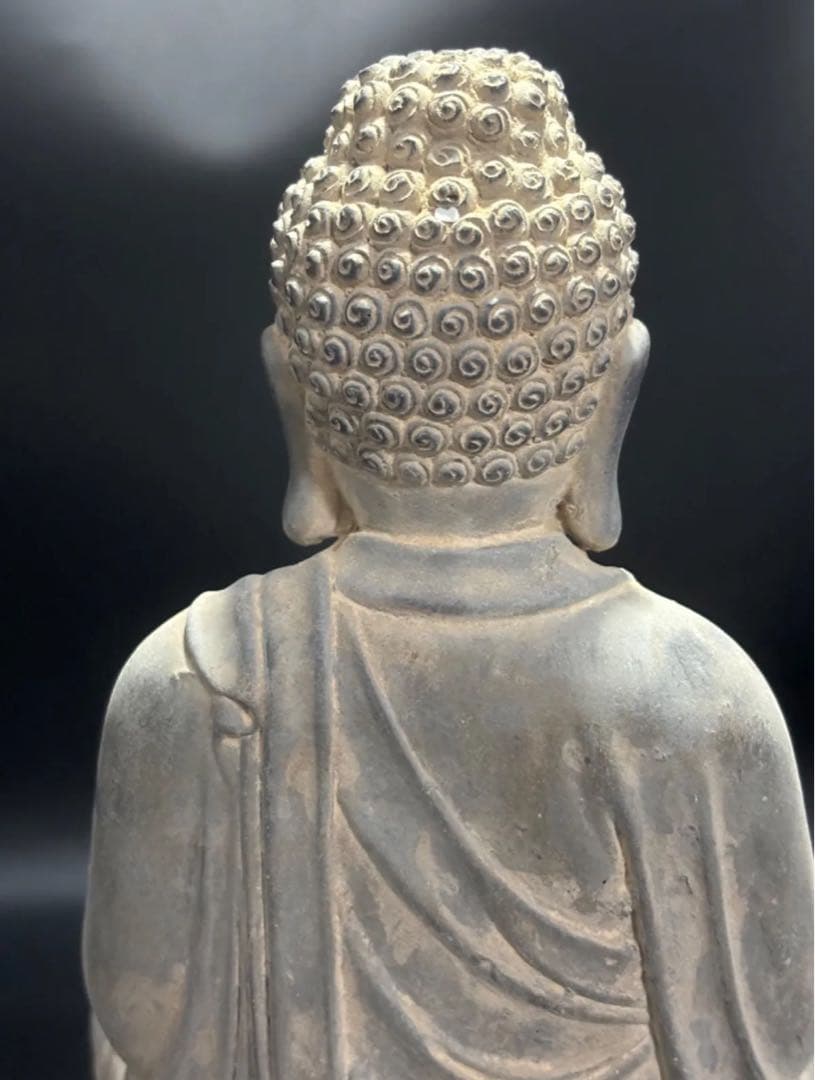 (期間セール)仏教　石仏 如来 細工彫刻 縁起物 お釈迦様 釈迦如来 石彫仏像