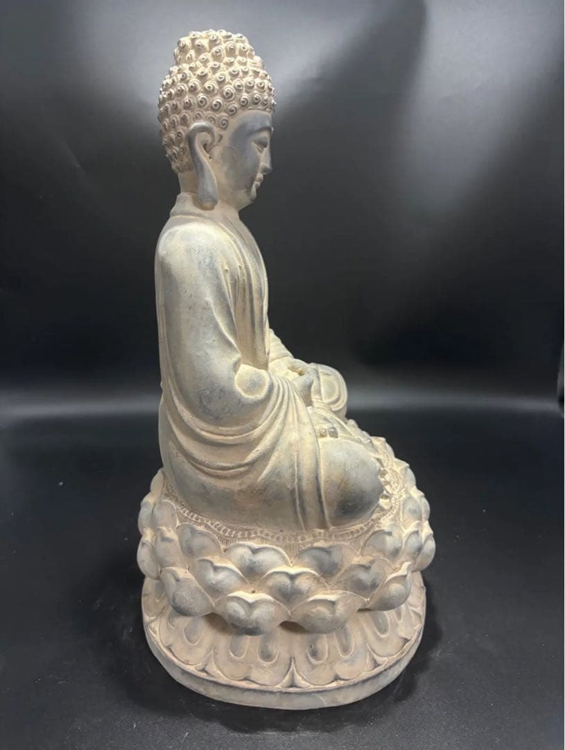 (期間セール)仏教　石仏 如来 細工彫刻 縁起物 お釈迦様 釈迦如来 石彫仏像