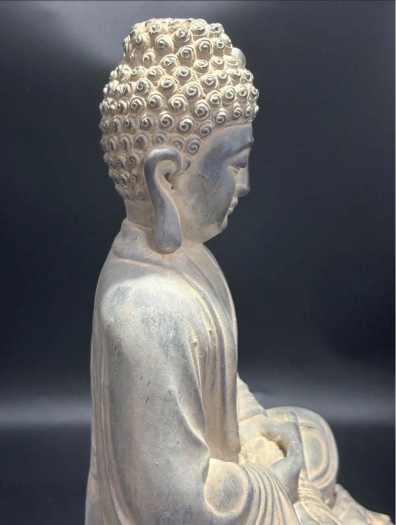 (期間セール)仏教　石仏 如来 細工彫刻 縁起物 お釈迦様 釈迦如来 石彫仏像