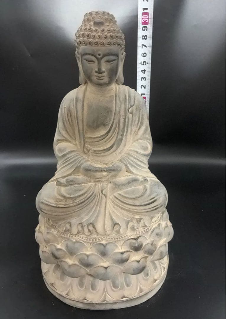 (期間セール)仏教　石仏 如来 細工彫刻 縁起物 お釈迦様 釈迦如来 石彫仏像