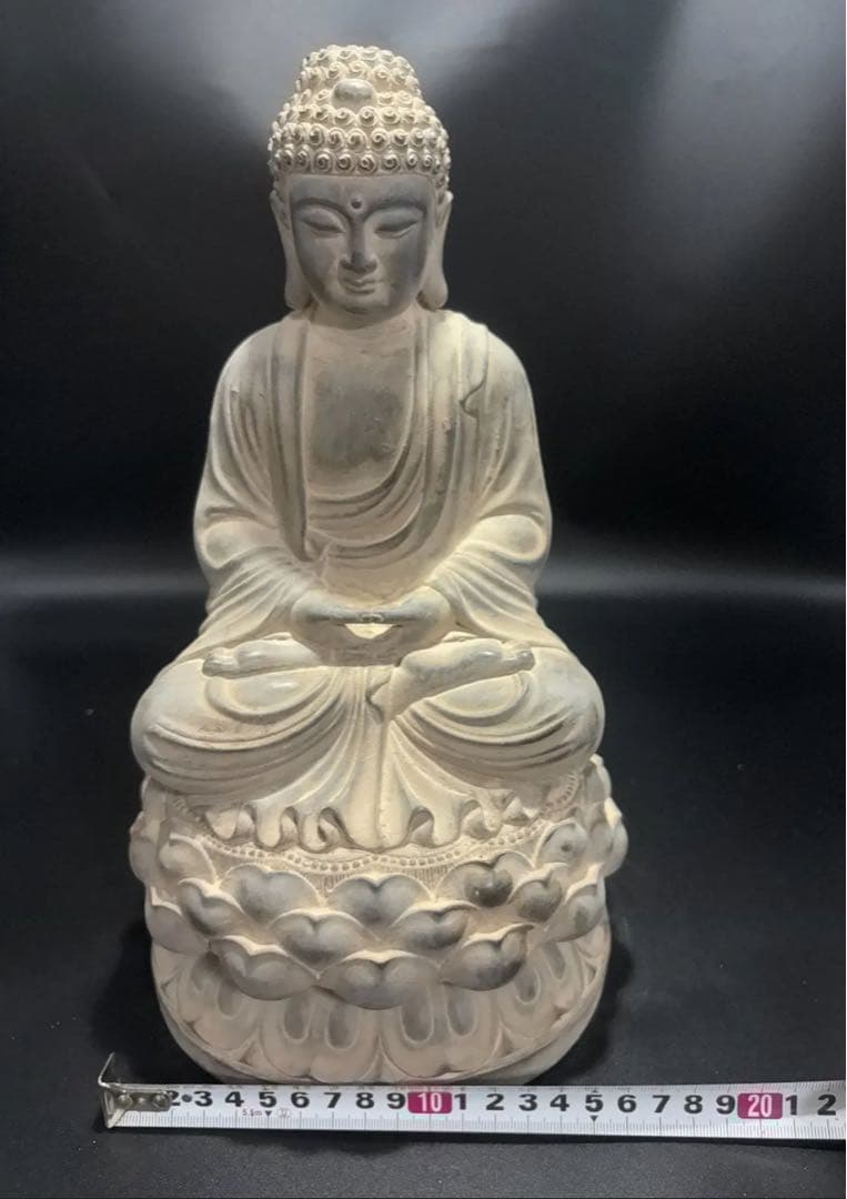 (期間セール)仏教　石仏 如来 細工彫刻 縁起物 お釈迦様 釈迦如来 石彫仏像