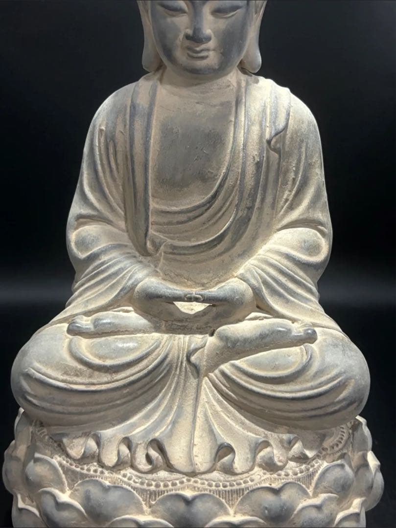 (期間セール)仏教　石仏 如来 細工彫刻 縁起物 お釈迦様 釈迦如来 石彫仏像