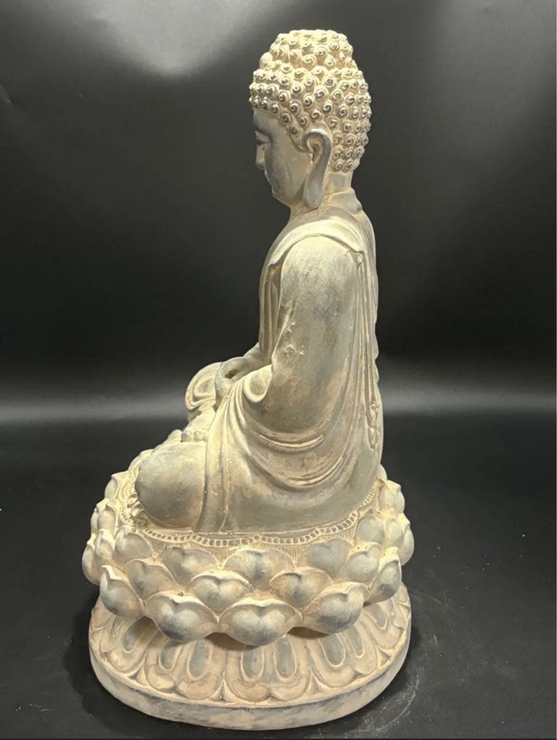 (期間セール)仏教　石仏 如来 細工彫刻 縁起物 お釈迦様 釈迦如来 石彫仏像