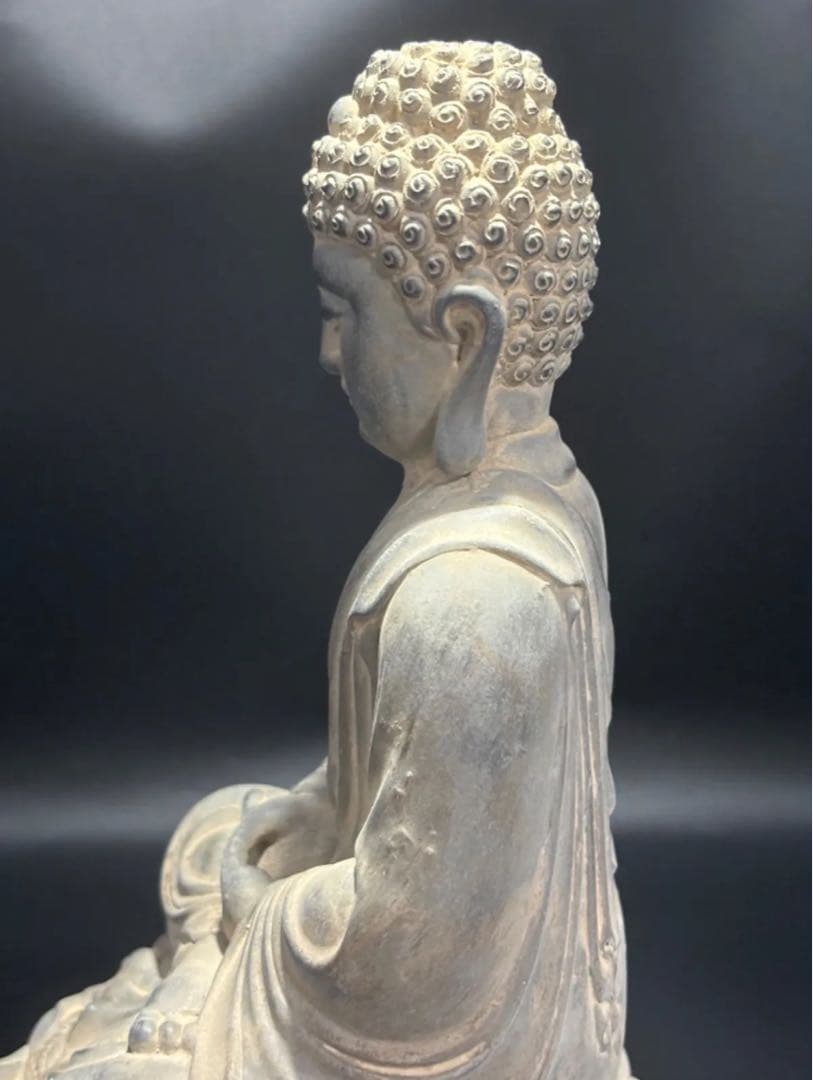 (期間セール)仏教　石仏 如来 細工彫刻 縁起物 お釈迦様 釈迦如来 石彫仏像