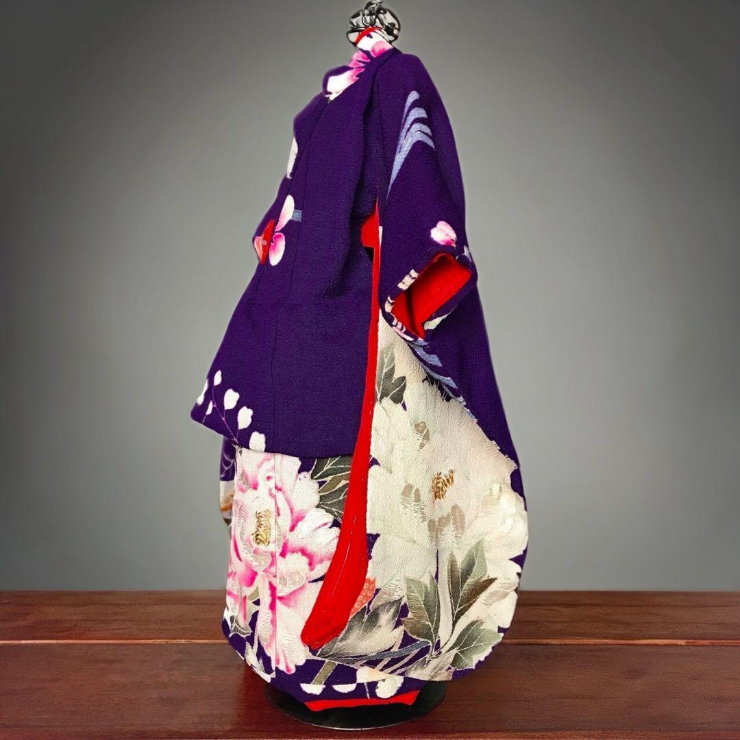 ＊ 市松人形 12号 着物 セット アンティーク 縮緬 刺繍 帯 ＊ 大正