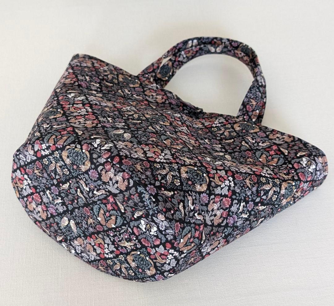 ハンドメイド　マルシェバッグ　ミニサイズ　バケツ型トートバッグ