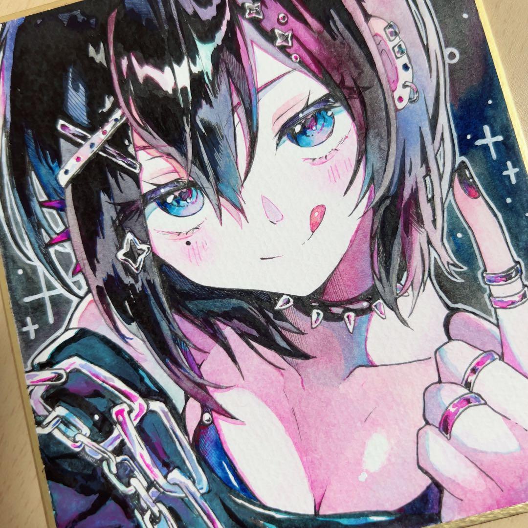 シ*号様 手描きイラスト　色紙