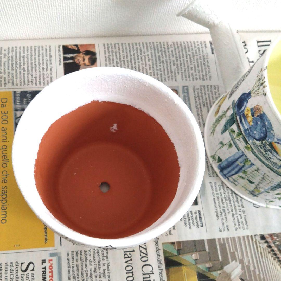 デコパージュ　リメイク鉢★D-39GardenKITCHEN