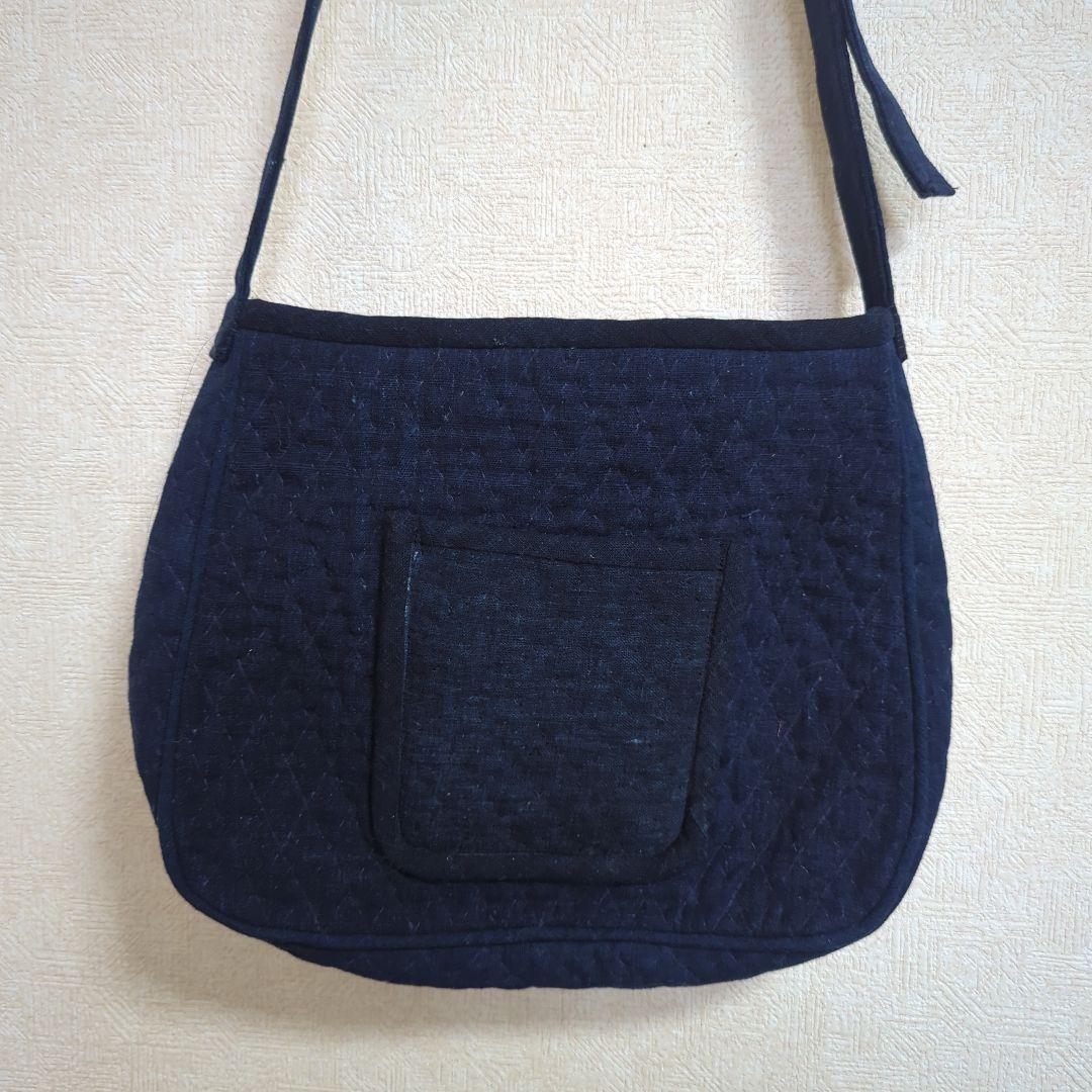 ♡古布型染♡刺し子♡ハンドメイド♡ショルダーバック♡