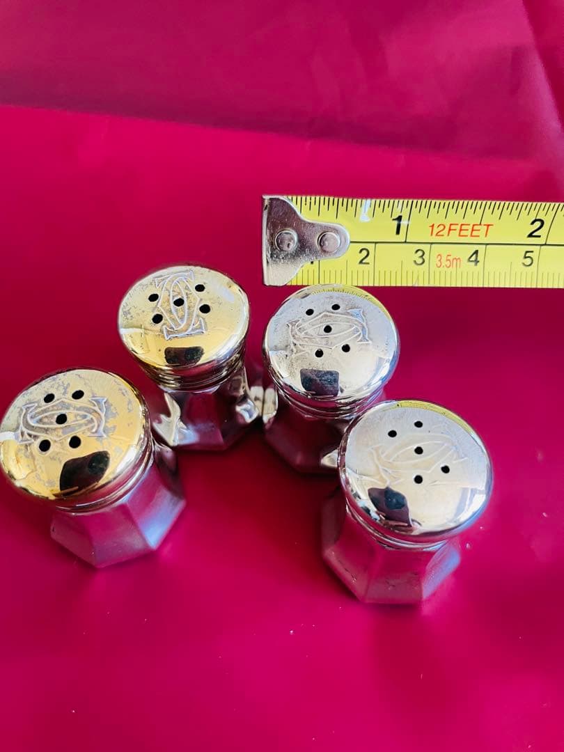 Cartier スターリングシルバー卓上スパイス4個セット