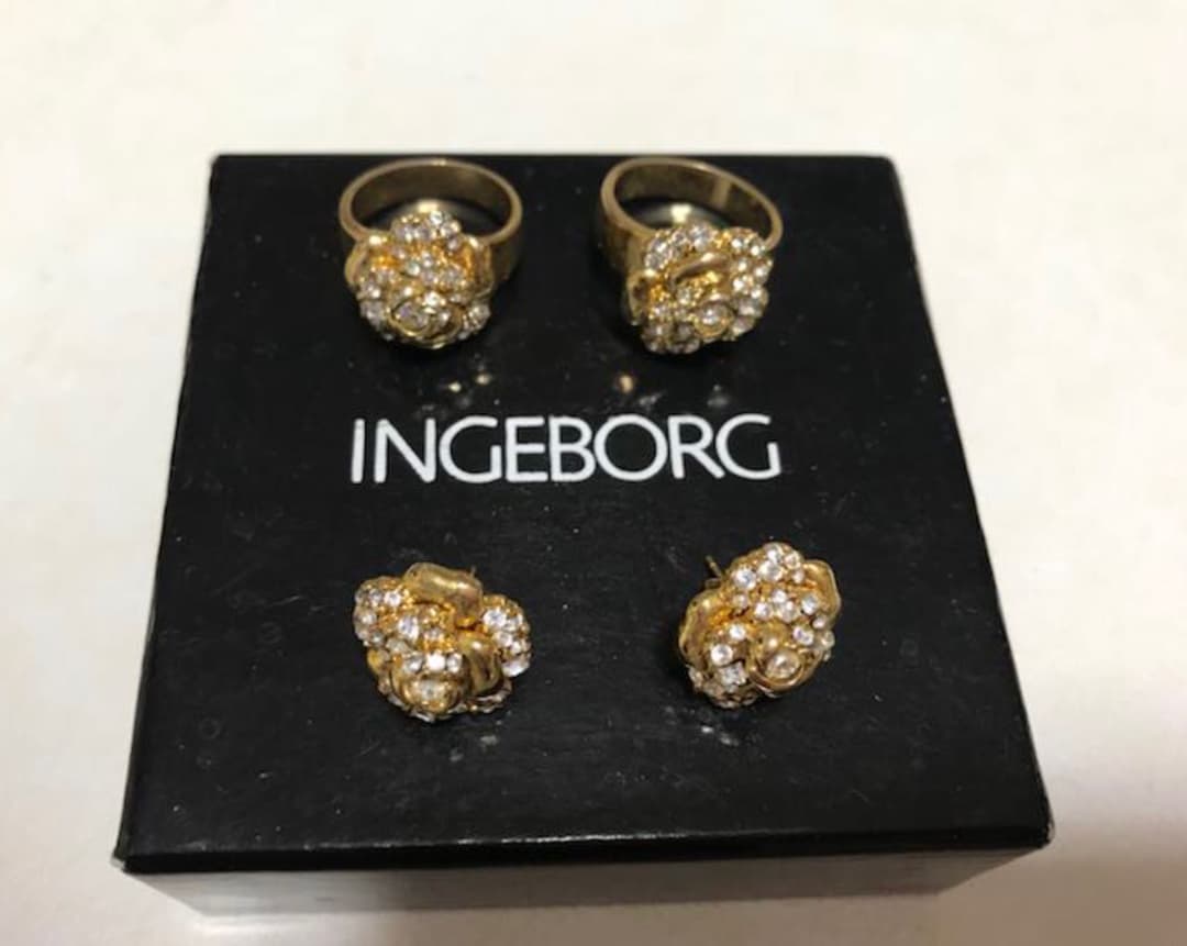 未使用 保管品 インゲボルグ INGEBRG イヤリング オニキス