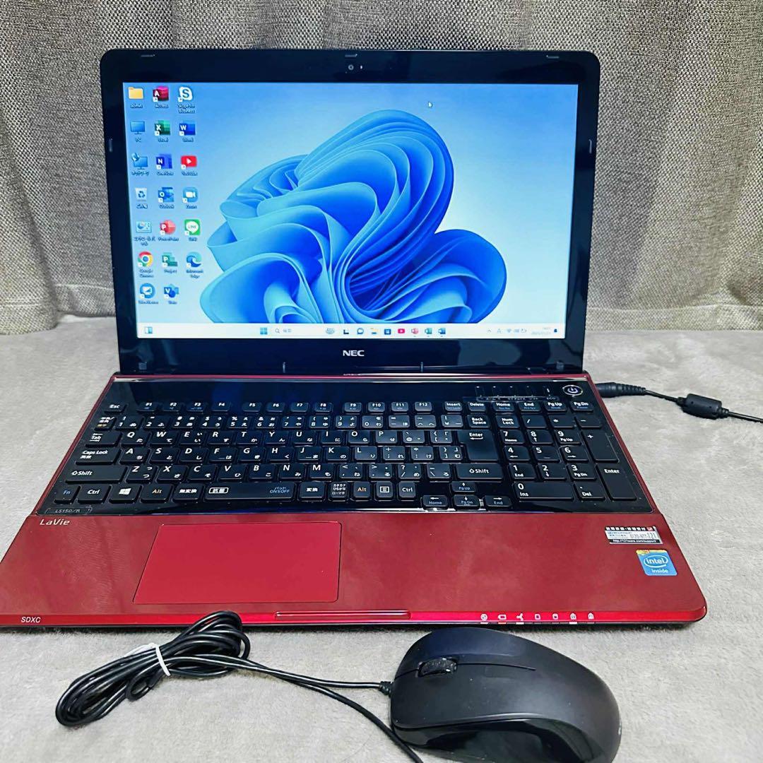S181 NECノートパソコンSSD高速 WEBカメラWindows11オフィス