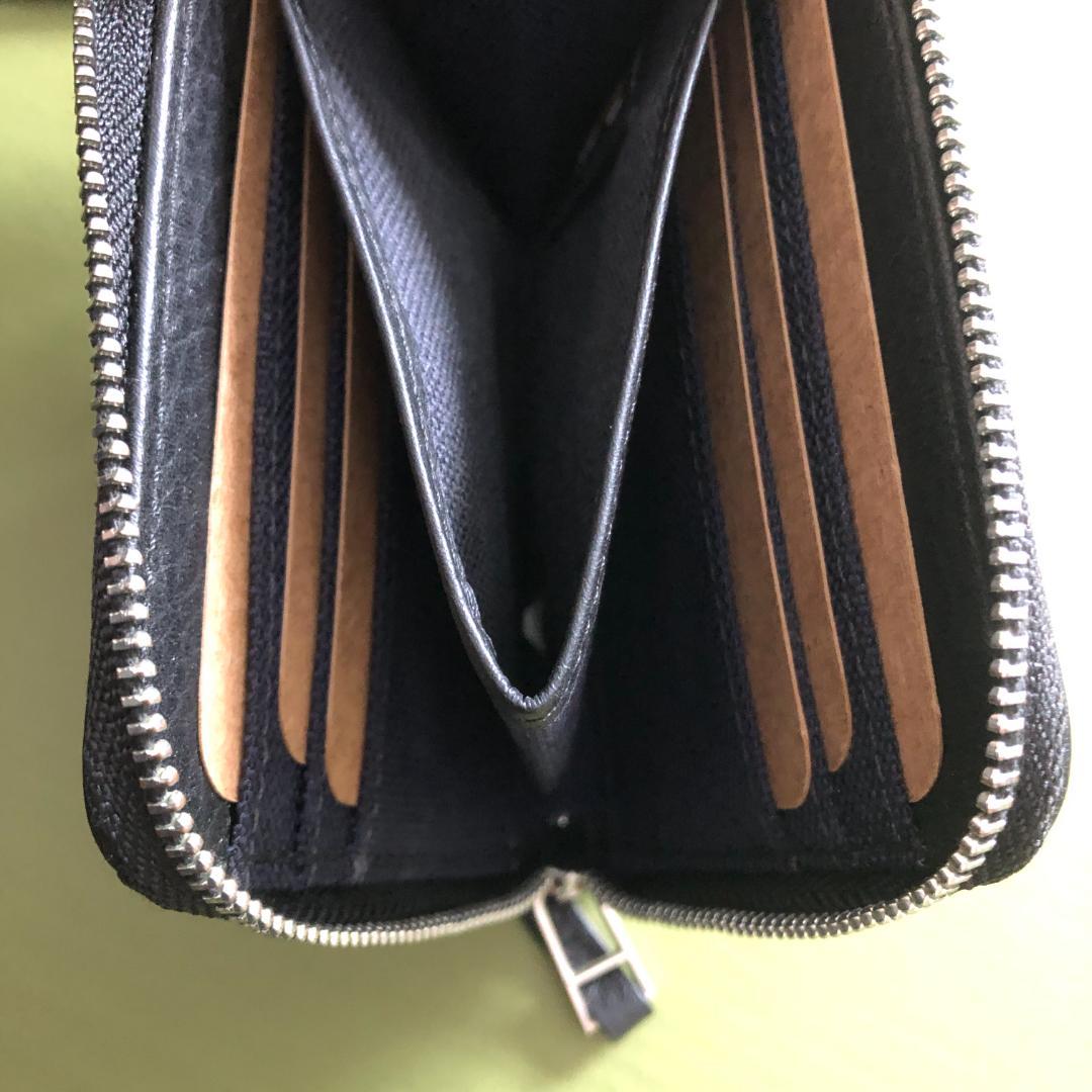 WAKU ネックウォレット コンパクト 財布 黒 ブラック レザー 革 小さい