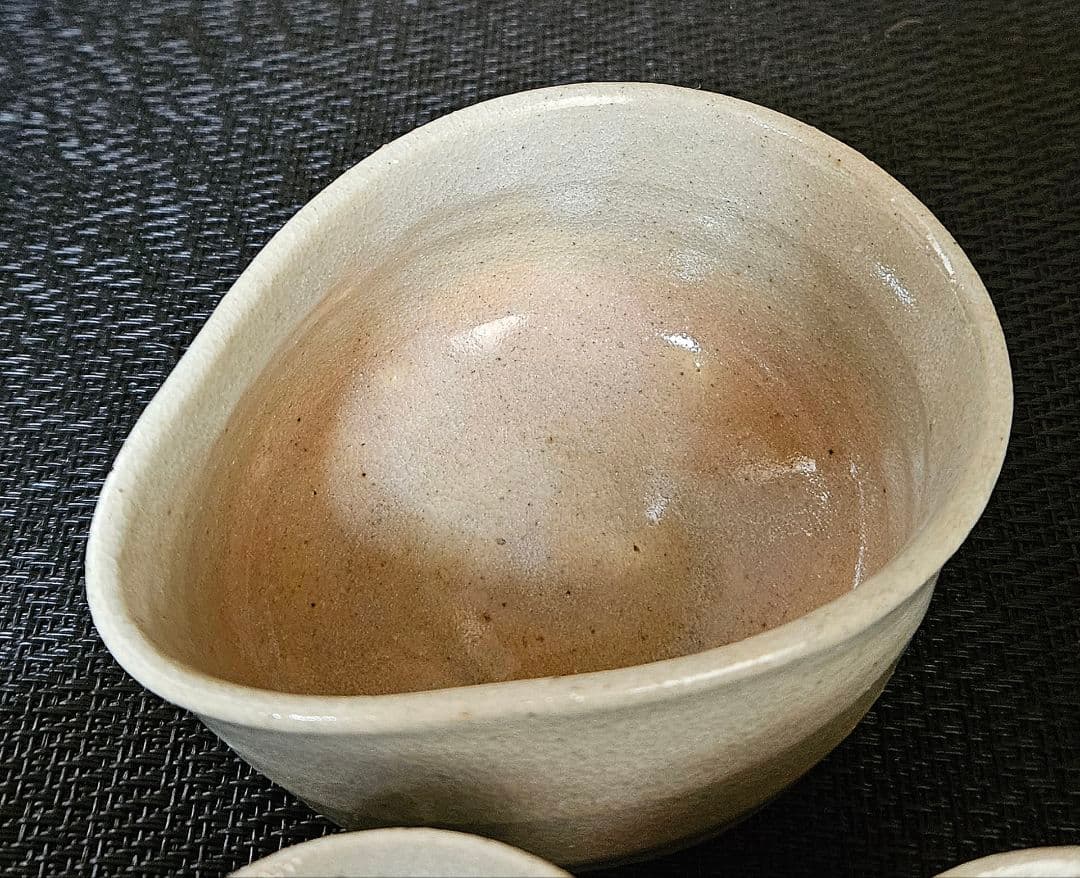 萩焼　秋芳陶苑　高野千山作　煎茶器揃い8点　茶注　湯冷まし　煎茶碗　共箱　煎茶具