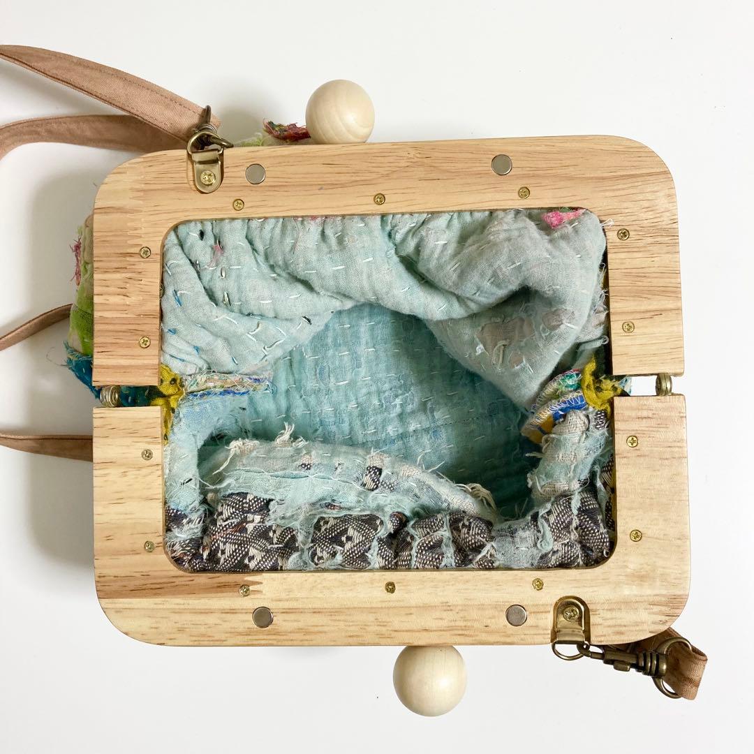 ハンドメイド　がま口ショルダーバック
