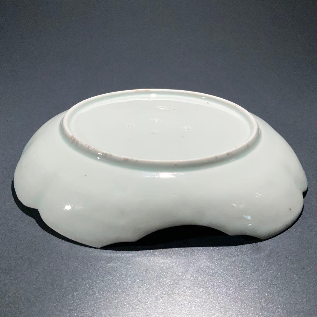 伊万里金襴手馬図変形皿　江戸　古伊万里　金直し　R0917w2ダH