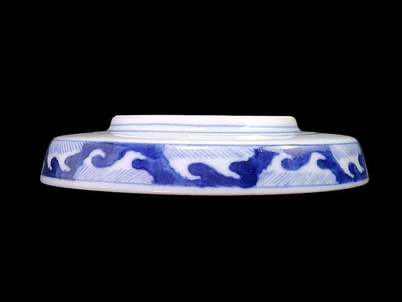 大聖寺伊万里　金襴手　割絵　寿に花の図　平皿 ４寸皿　５枚　143AS-DBd