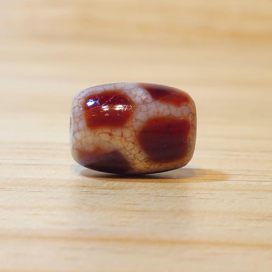 亀甲長寿天珠【龍紋/美紋様】