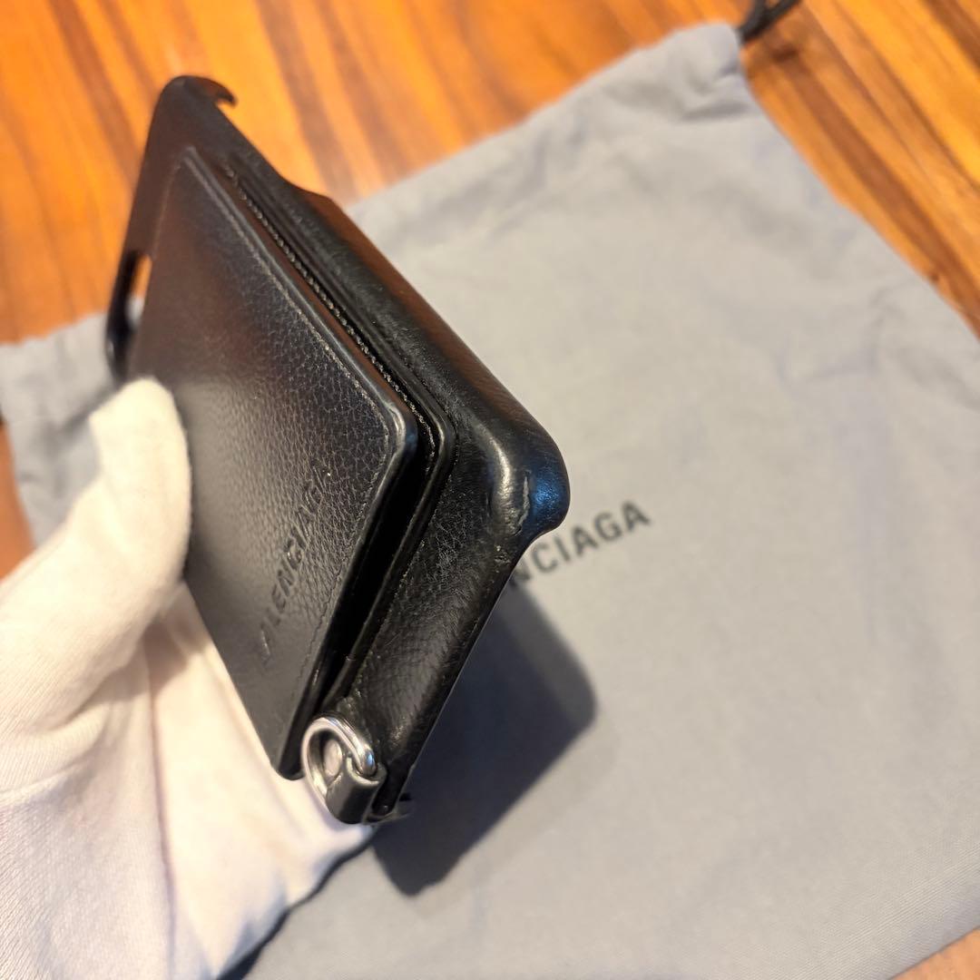 BALENCIAGA iPhone12 ケース ストラップ付き ブラック