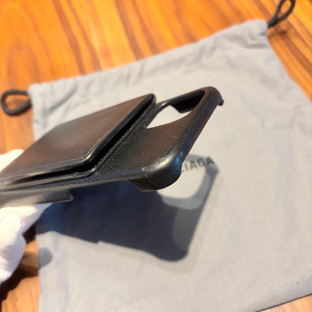 BALENCIAGA iPhone12 ケース ストラップ付き ブラック