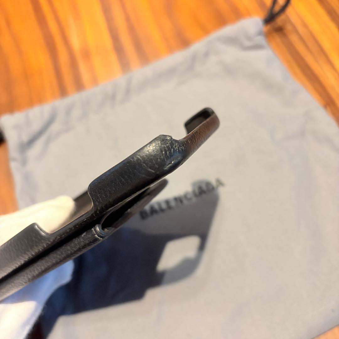 BALENCIAGA iPhone12 ケース ストラップ付き ブラック