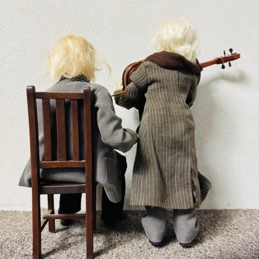 D33アンティーク品✨バイオリン ミニチュア フィギュア 置き物