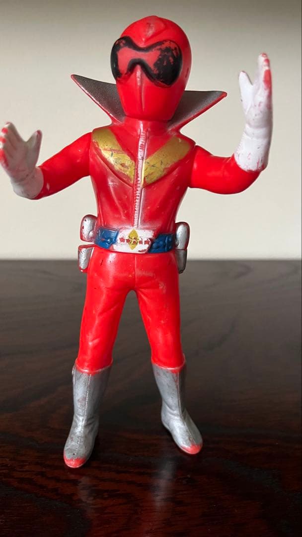 【当時物】秘密戦隊ゴレンジャー アカレンジャー ソフビ 昭和レトロ ビンテージ