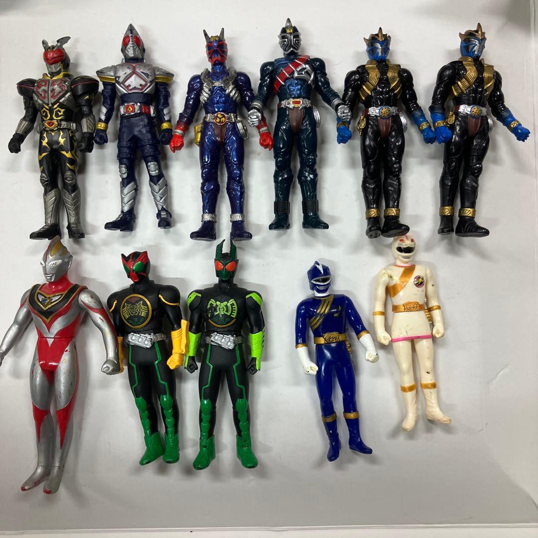 仮面ライダー 戦隊 ウルトラマンソフビ 人形 120体以上 大量 響鬼 オーズ