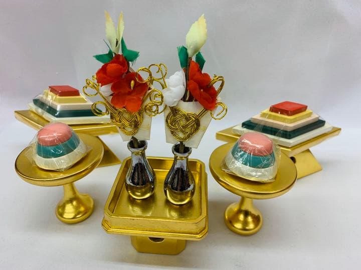 本金　箔押　菱高三方　25