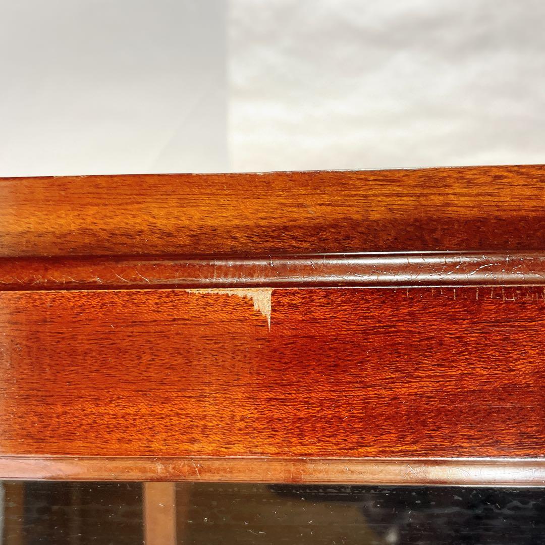 送料込 YAIRI キャビネット サイドボード 木製 ガラス扉 収納家具 レトロ