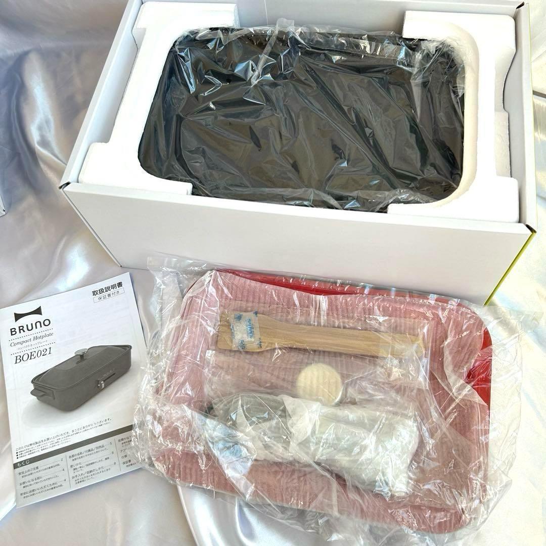 【新品未使用】BRUNO ブルーノコンパクトホットプレート BOE021-RD