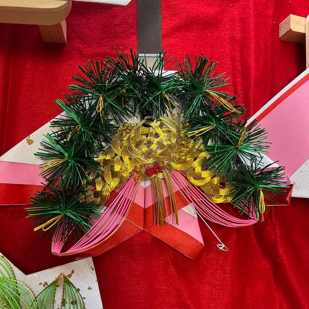 【バラ可】結納セット　水引　和風　インテリア　置物　鶴　亀　松竹梅　祝い事