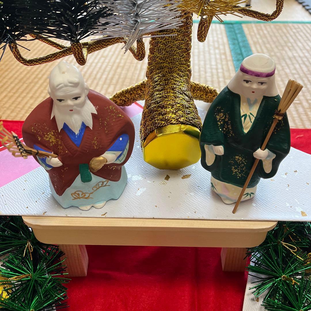 【バラ可】結納セット　水引　和風　インテリア　置物　鶴　亀　松竹梅　祝い事