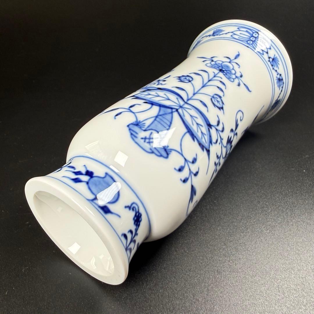 新品 マイセン ブルーオニオン フラワーベース 花瓶 (14cm)1点、1級品