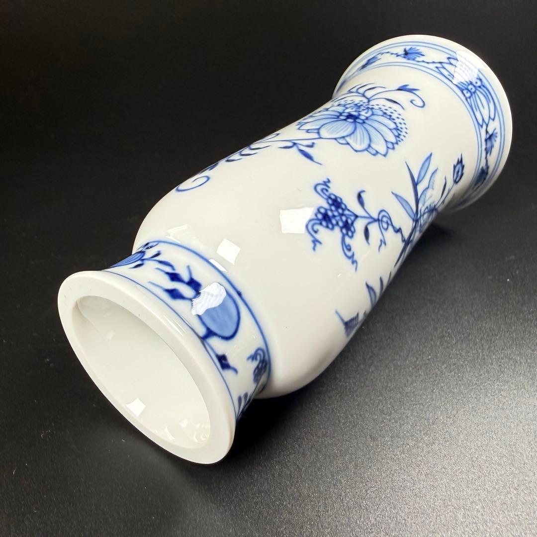 新品 マイセン ブルーオニオン フラワーベース 花瓶 (14cm)1点、1級品