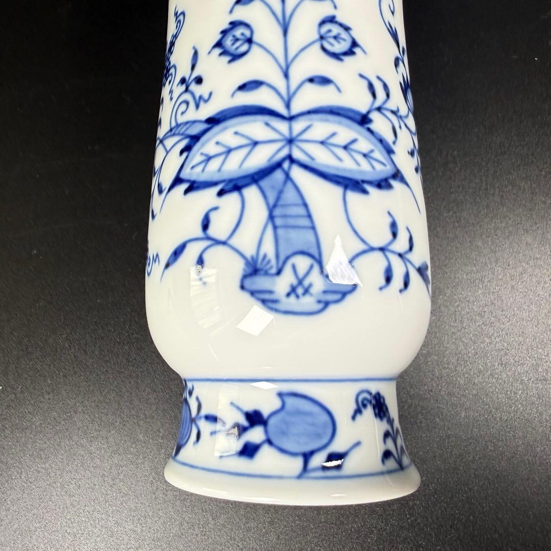 新品 マイセン ブルーオニオン フラワーベース 花瓶 (14cm)1点、1級品