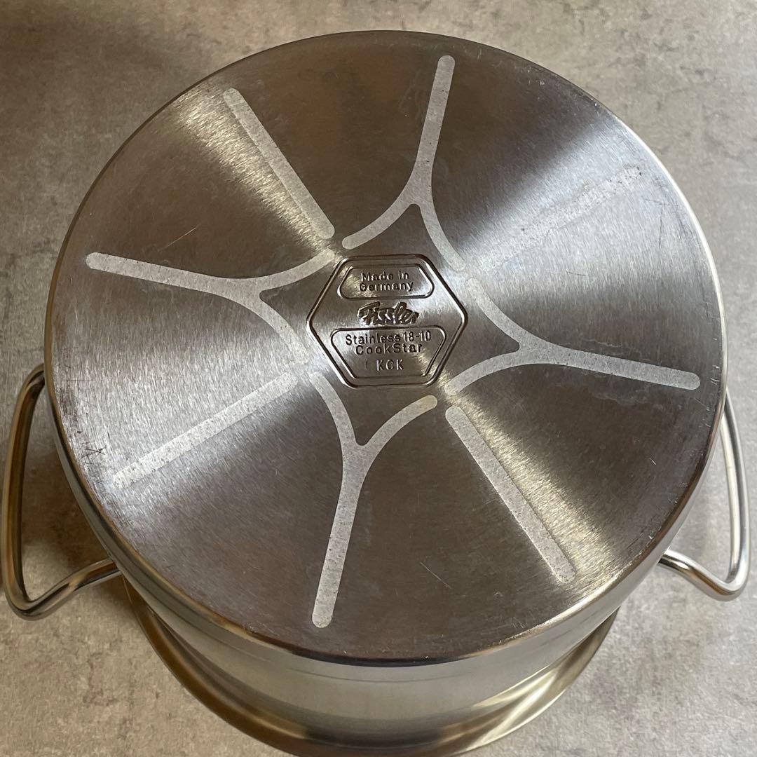 フィスラー (Fissler) パスタ鍋 ステンレス 両手鍋20cm