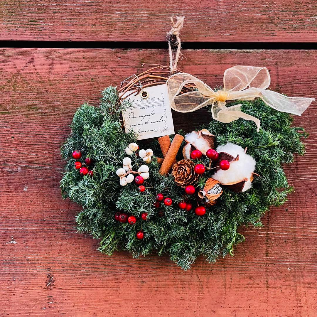 リース　クリスマス　クリスマスリース　ドライフラワー　しめ縄　クリスマスツリー