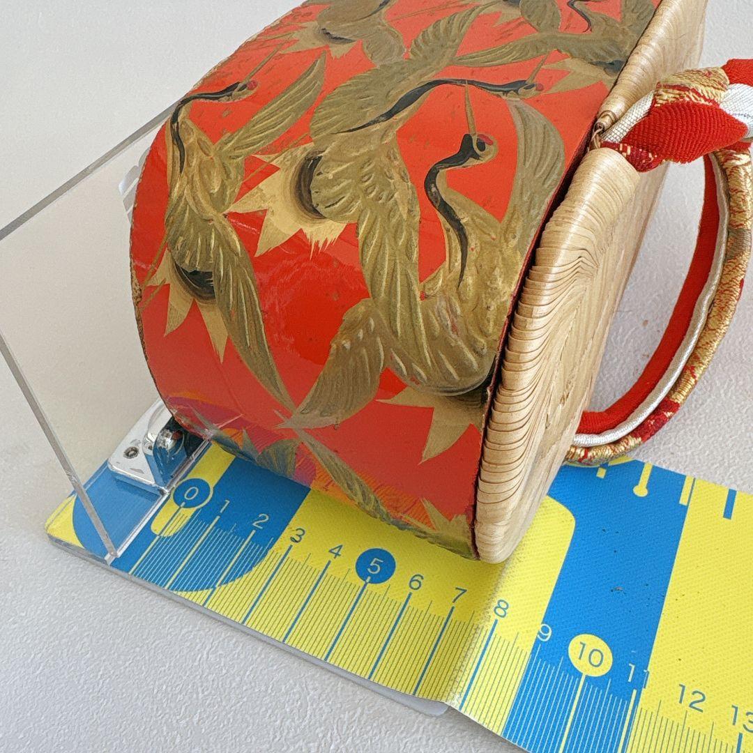 七五三　7歳女の子　ぽっくり　20ｃｍ　鶴　鼻緒三つ編み　中古品　61255